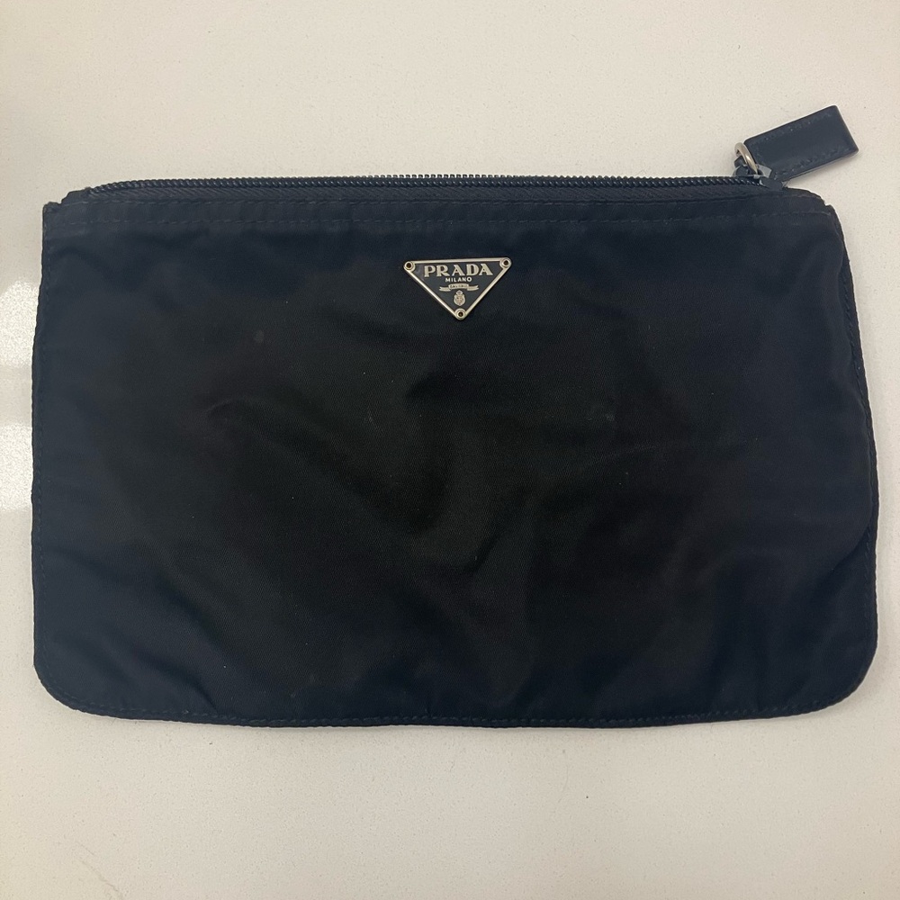 Authentic Prada Nylon Cosmetic Bag.